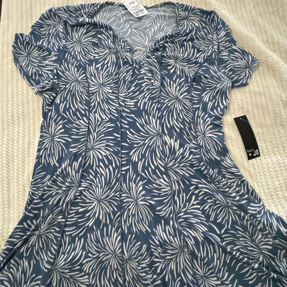 Sami +Jo NWT Blue and white Firework dress